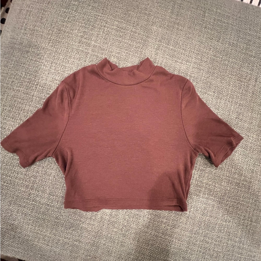 Brown crop shirt
